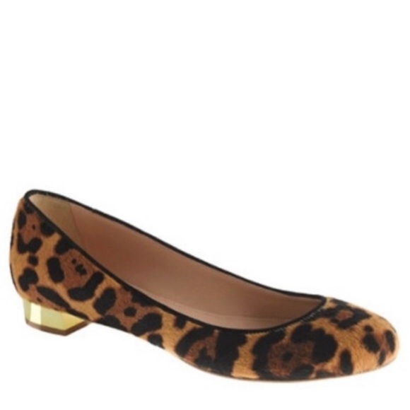 J. Crew Shoes - J Crew Collection Janey Calf Hair Leopard Flats